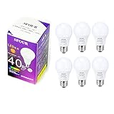 LED電球 口金直径26mm 広配光 40W形相当 自然光 暖かい白 省エネ 輸入LED芯 高発色 ブルーレイ ストロボなし 密閉機器に対応