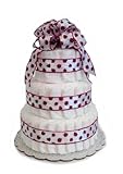 Ladybug Red and White - Baby Shower Diaper Cake/ Centerpiece (3 Tier) by Rubber Ducky