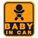 Safety sign BABY IN CAR window sticker in the pasting special sucker SF-19 [並行輸入品]