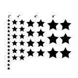 n. Sunforest 40ブラックStars Confettiビニール壁デカール取り外し可能なDIY飾りステッカー赤ちゃん保育園壁アート壁画