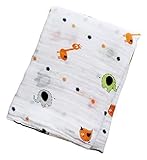 lulujo Baby Muslin Cotton Swaddling Blanket, Janimals, 47" x 47" by lulujo Baby [並行輸入品]