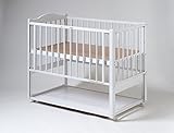 ベビーベッド ハイタイプ 日本製 ツースライドベッド収納棚付/ホワイト