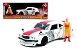 ワンパンマン グッズ 7cmサイタマ フィギュア & 1/24スケール 1974マツダRX-3 ダイキャストカー JadaToys [並行輸入品]