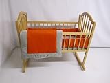 Baby Doll Bedding Zuma Cradle Bedding Set, Grey/Pumpkin by BabyDoll Bedding
