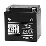 【液入れ初期補充電済み】 SUPER NATTO バイク用バッテリーSB7-A シールド型（YB7-A、12N7-4A、GM7Z-4A、FB7-A 互換）スーパーナット メンテナンスフリー