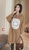 『Vision』マタニティウェア 服 　春秋冬 　 マタニティ 長袖　 ワンピース 妊婦服 授乳口付き　 P087 (XL, C)