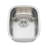 MR Direct 1815 18-Gauge Undermount Single Bowl Stainless Steel Bar Sink by MR Direct