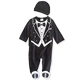 (ベビーエッセンシャル) baby essentials 帽子付タキシード　カバーオール  【並行輸入品】 (9M/70cm)