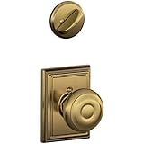 Schlage Lock Company F94GEO609ADD Antique Brass Interior Pack Georgian Knob Dummy Interior Pack with