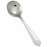Winco Peacock 12-Piece Bouillon Spoon Set, 18-8 Stainless Steel