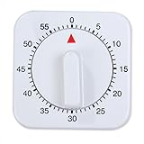 60分　キッチンタイマー　ホワイト　料理用　タイマーアラーム