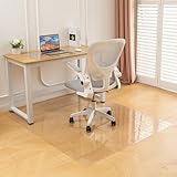 Bloomlover チェアマット 透明 140×80cm 厚み1mm クリア ダイニングマット 床保護マット PVC 椅子 マット デスクチェアマット大型デスク足元マット 傷防止マット 特大サイズ オフィス 食卓 フロア 畳 机下 椅子 凹みキズ ずれないマット (80x140cm, 1mm)