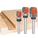 3本セット ディッシュビット ベアリング付き6㎜軸 トリマービット ルータービット 刃径13mm /16mm/19mm トレイ 皿 彫刻用 ルータービット コロ付 丸溝ビット U溝ビット 切削工具