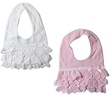Kirei Suiベビー2パックソフトコットンレースフリル付きプリンセスBibs US サイズ: One size カラー: ピンク