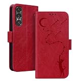 Galaxy s20 ケース ギャラクシーs20 ケース sc51a ケース SCG01 ケース スタンド機能 マグネット カード収納 耐衝撃 galaxy sc51a ケース 全面保護 galaxys20ケース 可愛い 猫柄 柔らかいTPU ONETHEFUL galaxy s20 5g ケース 適応 6.2 インチ - ローズパウダー