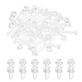 PATIKIL M4x20mm アクリル ネジ 六角ナット付き 30セット 透明装飾 DIY 展示用 軽量モデル ハンドメイド クリア