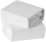 Baby Elegance Travel Cot Fitted Sheet (White) by Baby Elegance
