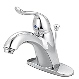 Kingston Brass KB6401YL Yosemite 4 Inch Centerset Single Handle Lavatory Faucet, Polished Chrome, 6-