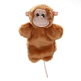 Domybestハンドパペット ぬいぐるみ おもちゃ 手踊り 動物 アニマル 子供 布製 知育玩具 ごっこ遊び 童話 物語 人形劇 想像力を育てる 多種類選択可能 (モンキーママ（高さ37cm）)