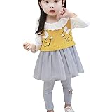 CozyAge(コージーエージ)キュートなうさぎの長袖スカート 紗裙 ハスの縁,90M,Yellow