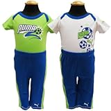 PUMA プーマ ベビー ロンパース＆レギンス 上下3点セットアップ 6/9ヶ月