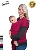 Dark Red Baby Sling Carrier Wrap by Cozitot | Soft and Stretchy Baby Carrier | Baby Sling Carrier | 