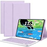 For NEC LAVIE Tab T8 T0855/KAS PC-T0855KAS ケース LAVIE Tab T8 T0855/KAS キーボード TAB08/H05 8.7インチ タブレットケース Bluetoothキーボード付き CNEVISON TAB08/H05 スタンド機能 マグネット着脱式 ワイヤレスキーボードカバー (パープル, LAVIE Tab T8 T0855/KAS)