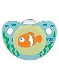NUK Cute as a Button Sea Creatures Pacifier in Assorted Colors and Styles, 6-18 Months, 2 Count by N