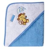 Luvable Friends Umbrella Animal Hooded Towel - Woven Terry, Blue by BabyVision [並行輸入品]