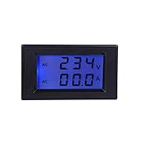 Eremi（TM）デジタルLCD電圧計テスター電流計ミニ電圧計電流トランスAC80-300Vデュアルディスプレイamperimetro voltimetro