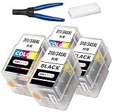 【SHUOLEI】Canon用キヤノン用BC-310 BC-345 + BC-311 BC-346互換インクカートリッジBC-310 BC-345インク(大容量ブラック*2)+ BC311XL BC346XL(大容量3色カラー*2)優良リサイクルインク 310XL 345XL大容量 残量表示 対応機種：MP493/MP490/MP480/MP280/MP270/MX420/MX350/iP2700