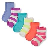 THE CHILDREN'S PLACE(ザ・チルドレンズプレイス) ネオンソリッド&ストライプスーパーソフトミディソックス6パック 小物くつ下・タイツ 2～3才【並行輸入】