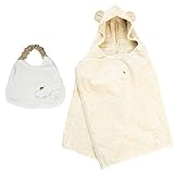 シャンティ ギフトセット1（ブラウン） フード付きバスタオル+スタイ1枚 今治産 (0～3歳用) のし・包装・メッセージカード対応