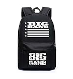 韓流グッズ ファッション 10周年記念 可愛 BIGBANG MADE VIP ビッグバン GD TOP SOL VI D-LITE バッグ リュックサック (ブラック)