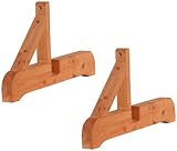 天然木製 ラティス用T字ベース(自立用スタンド) 2個セット ライトブラウン ステイン系塗装 WLL-2T