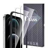 PinLiSheng iPhone 12 12Pro 強化 ガラスフィルム 9H硬度 2.5D曲面加工 ガイド枠付き 2枚セット 6.1インチ対応 (iPhone 12/12Pro)