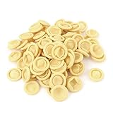 uxcell　指サック　静電防止手袋　薬用サービス　抗静的　ゴム　ベージュ　ラテックス　90個