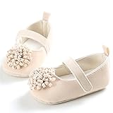 PUERI ファーストシューズ　ベビー　赤ちゃん　女の子　歩行練習 柔らかい靴底　出産祝い　プレゼント (S, ベージュ)