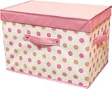 東洋ケース インナーボックス ドット柄インナーボックス カラーボックス対応 よこ型 ふた付き 幅38×奥行25cm ドット柄 ピンク DT-1PF-PK