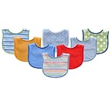 Colorful Printed Baby Bibs, Blue by Luvable Friends