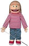 25 Emily, Peach Girl, Full Body, Ventriloquist Style Puppet by Silly Puppets