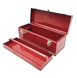 Excel TB139-Red 19-Inch Portable Steel Tool Box, Red [並行輸入品]