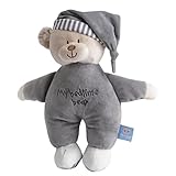 Soothing Bear、wingingkidsベビーCuddleおもちゃ、ぬいぐるみソフトベビー動物、通気性Cosy Lovie Bear睡眠時間、おもちゃ、ブルーピンクグレーPlush、12イン