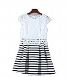 春 夏 マタニティ ワンピース 半袖 授乳服　2ピース レースワンピース 授乳口付 (L)