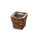 定番バスケット　ラタンカゴ　角タイプ　縦型鉢カバー　ナチュラル　3-1062　Rattan