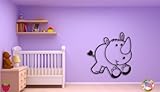 Wall Stickers Baby Rhino Kids for Nursery Room z1409 by WallStickers4ever