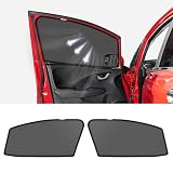 CarBott フィット GK3 GK4 GK5 GK6型 GP5 GP6 サンシェード fit GK系 サイド用 日よけ 遮光 メッシュカーテン マグネット式 網戸 運転席 助手席 日除け アクセサリー 内装パーツ 日本語取扱説明書付き2枚 ブラック