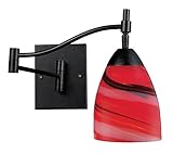 Elk 10151/1DR-CY Celina 1-Light Swing arm Sconce In Dark Rust with Candy Glass [並行輸入品]
