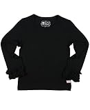 Ruffle Butts【ラッフルバッツ】black Ruffle Long Sleeve Layering Tee(18カ月～24カ月) [RB0653-18-24]