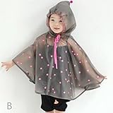(マリア)MARIAH キッズ ポンチョレインコートこども用 ポンチョ コウモリの袖 カラーレインコート 女の子　男の子　男女兼用　通学　かジュニア 可愛い　防水　ロング長
